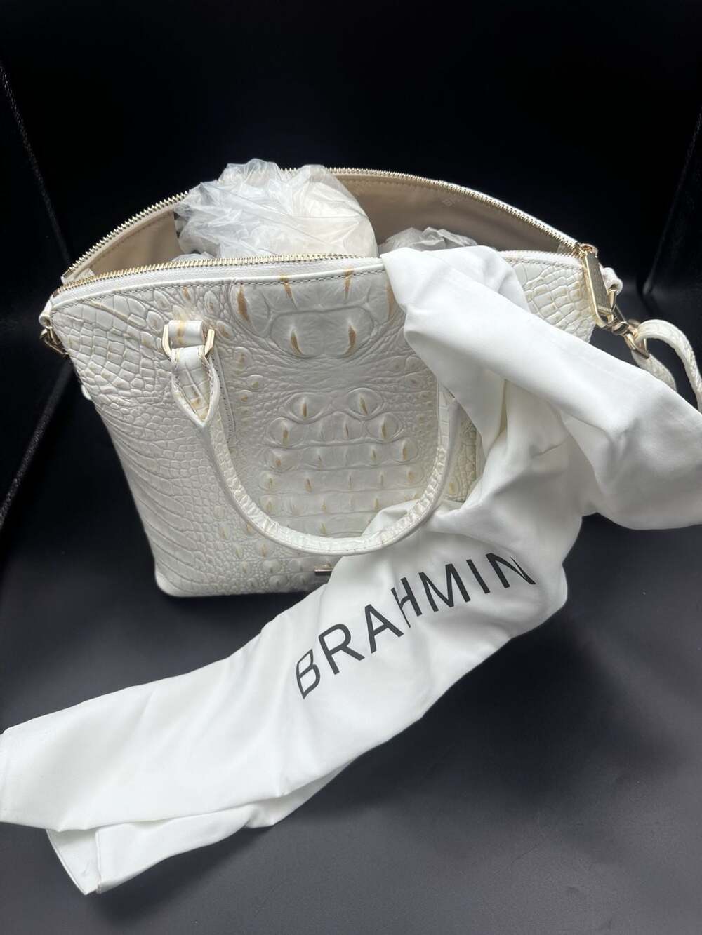 Brahmin Duxbury Satchel in Chantilly Melbourne Genuine Leather - Picture 2 of 6